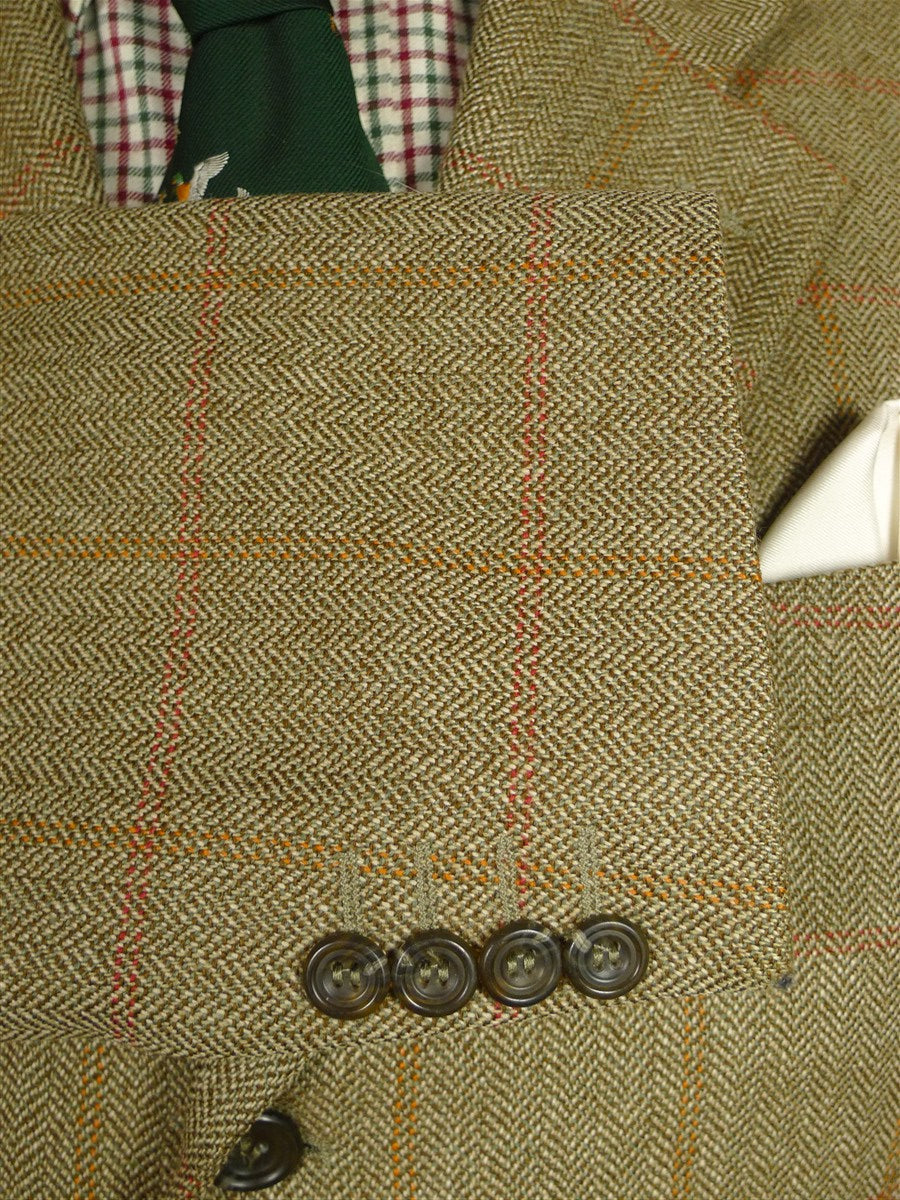 26/0495 pakeman catto carter green wp check tweed sports jacket 46 regular