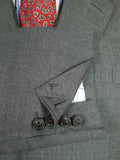 26/0497 near immaculate 2013 henry poole savile row bespoke grey pick weave 3-piece worsted suit 46 extra long