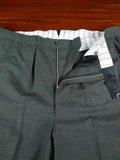 26/0497 near immaculate 2013 henry poole savile row bespoke grey pick weave 3-piece worsted suit 46 extra long