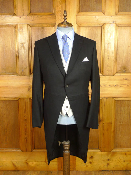 26/0507 immaculate vintage black wool morning coat for royal ascot 39 long