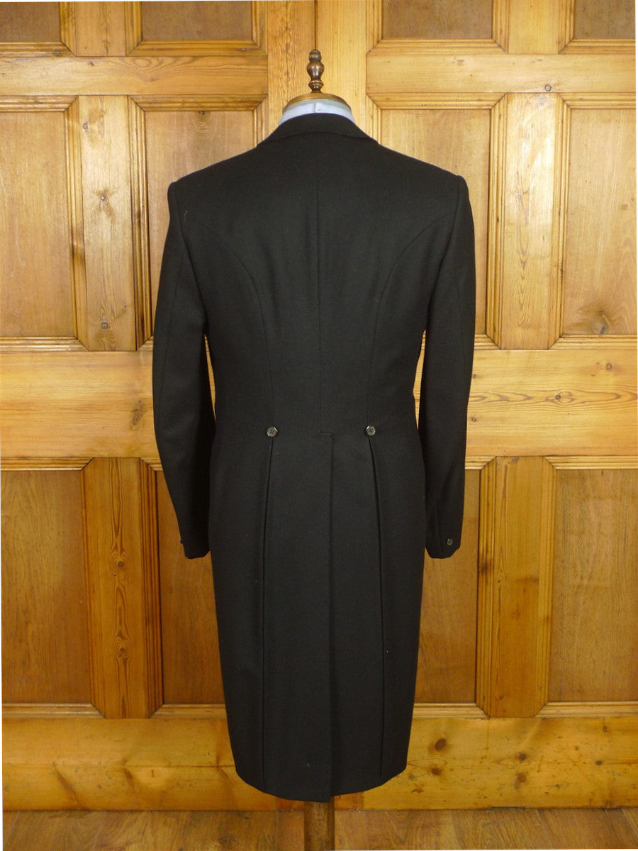 26/0507 immaculate vintage black wool morning coat for royal ascot 39 long