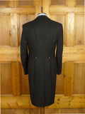 26/0507 immaculate vintage black wool morning coat for royal ascot 39 long