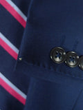 26/0504 vintage beale & inman italian wool & 20% mohair mid navy blue blazer 39 short