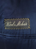 26/0504 vintage beale & inman italian wool & 20% mohair mid navy blue blazer 39 short