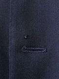 26/0513 maurice sedwell 2003 savile row bespoke dark navy blue herringbone worsted d/b blazer 46 short to regular