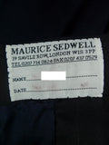 26/0515 vintage maurice sedwell navy blue worsted flannel trouser 39-44