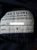 26/0516 immaculate  2013 maurice sedwell savile row bespoke luxury twill mid navy blue d/b blazer 45 short