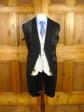 26/0525 vintage 1950s 1960s black wool morning coat for royal ascot / wedding 36-37 regular to long