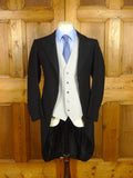 26/0527 vintage 1940s 1950s black wool morning coat for royal ascot / wedding 34 regular