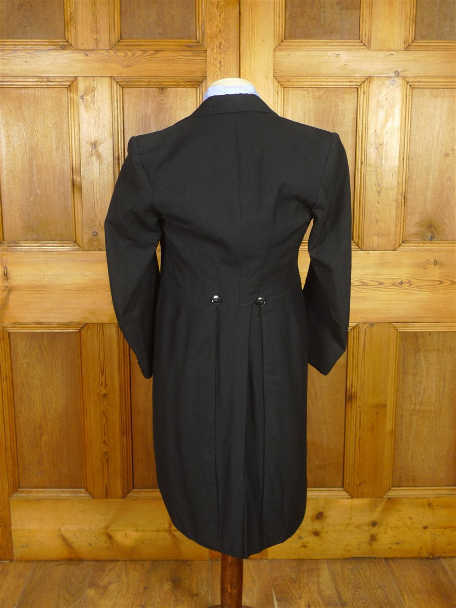 26/0527 vintage 1940s 1950s black wool morning coat for royal ascot / wedding 34 regular