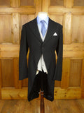 26/0526 vintage british 1950s 1960s black wool morning coat for royal ascot / wedding 36-37 regular to long