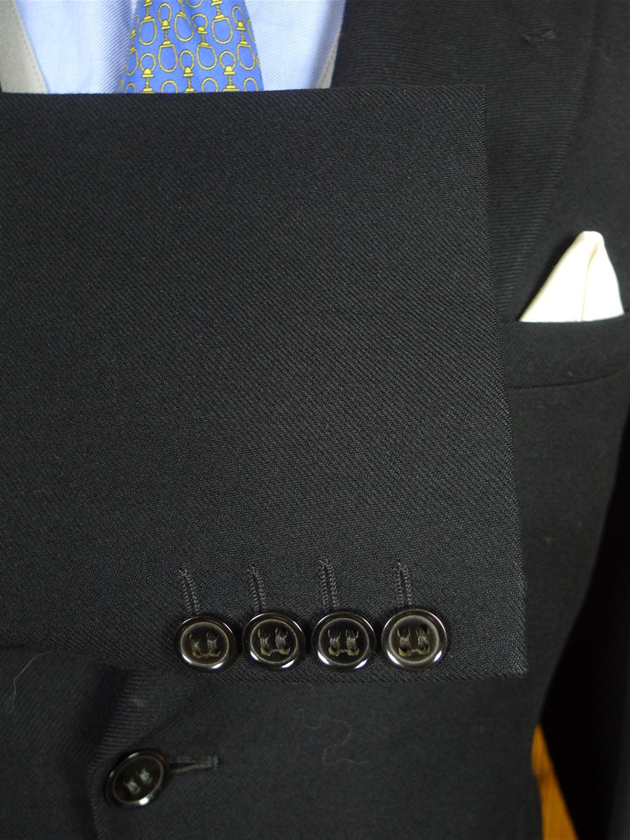 26/0526 vintage british 1950s 1960s black wool morning coat for royal ascot / wedding 36-37 regular to long