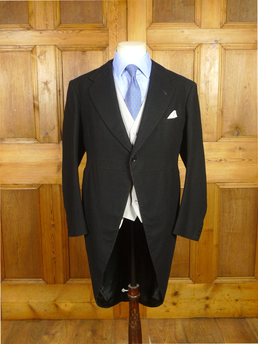 26/0529 vintage 1940s 1950s black wool morning coat for royal ascot / wedding 39 regular