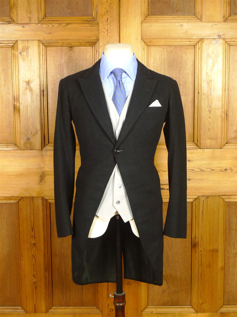 26/0536 vintage 1940s 1950s charcoal grey wool morning coat for royal ascot / wedding 35 regular