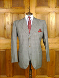 26/0519 very rare vintage 1976 caraceni of milan bespoke grey / red prince of wales check worsted suit 46 short to regular