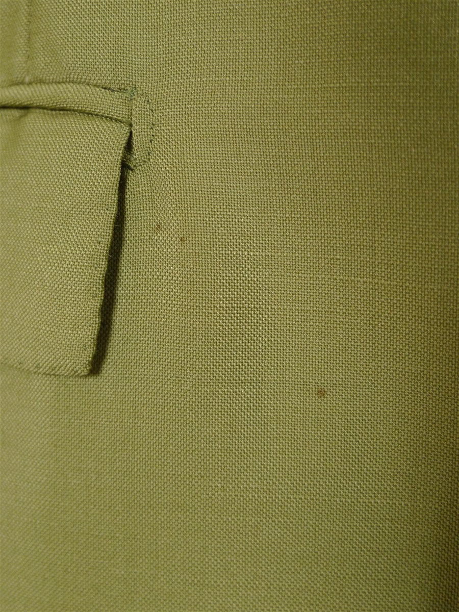 26/0520 beautiful 1960s madrid vintage khaki green 3/3 d/b mohair suit 44 regular
