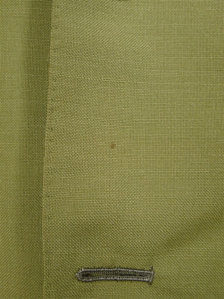 26/0520 beautiful 1960s madrid vintage khaki green 3/3 d/b mohair suit 44 regular
