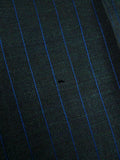 26/0521 vintage 1970 henry poole savile row bespoke charcoal grey / royal blue pin-stripe worsted & mohair suit 45 regular
