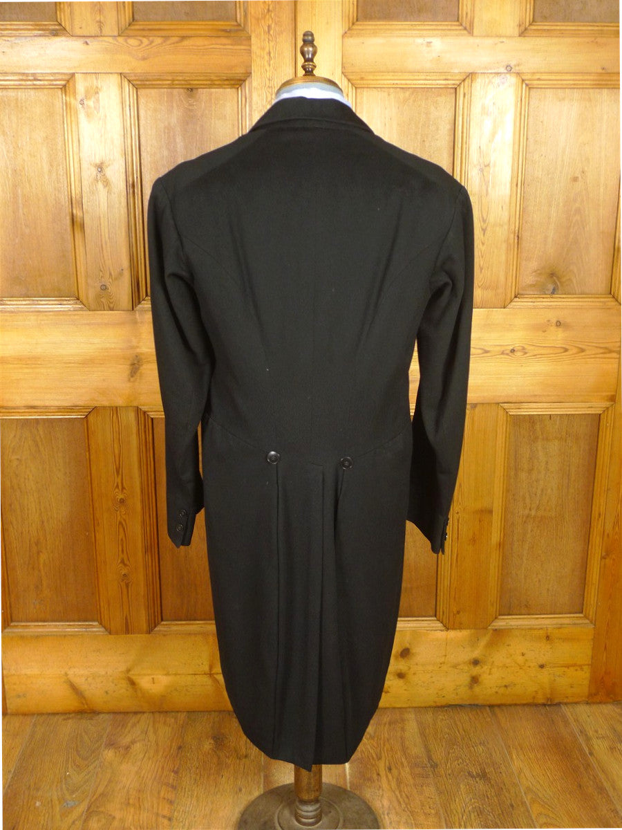 26/0531 vintage 1940s 1950s black wool morning coat for royal ascot / wedding 41 long