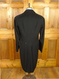 26/0531 vintage 1940s 1950s black wool morning coat for royal ascot / wedding 41 long