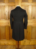 26/0539 genuine antique black wool d/b frock coat w/ beautiful detailing 33 short