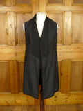 26/0539 genuine antique black wool d/b frock coat w/ beautiful detailing 33 short