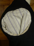 26/0539 genuine antique black wool d/b frock coat w/ beautiful detailing 33 short