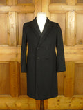 26/0540 genuine antique black wool d/b frock coat w/ beautiful detailing 36 short