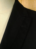 26/0540 genuine antique black wool d/b frock coat w/ beautiful detailing 36 short