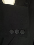 26/0540 genuine antique black wool d/b frock coat w/ beautiful detailing 36 short