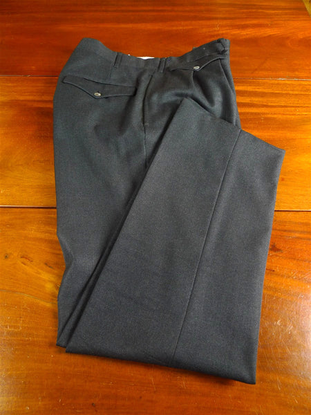 26/0524 vintage 1986 huntsman savile row bespoke grey worsted twill trouser 32