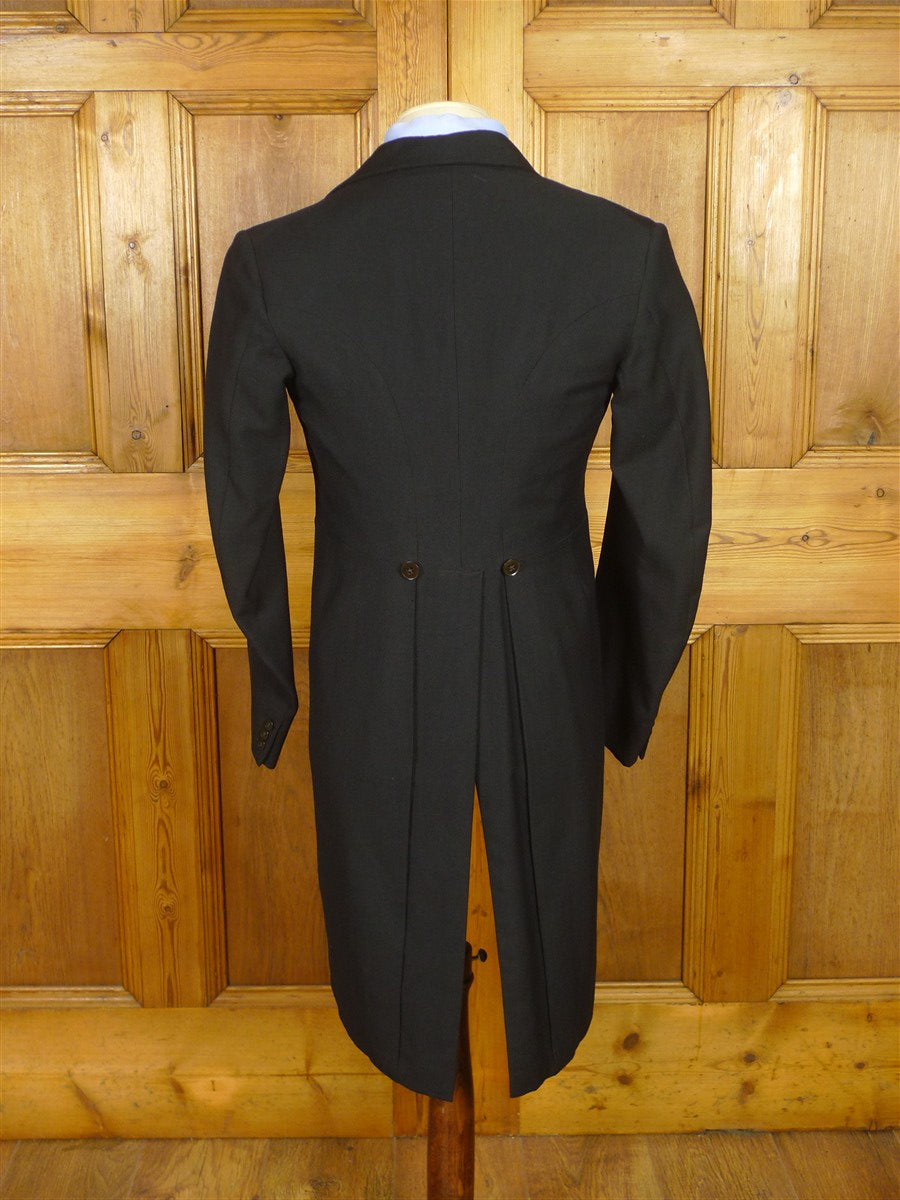 26/0534 vintage 1940s 1950s black wool morning coat for royal ascot / wedding 35 regular