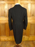 26/0542 vintage 1940s 1950s black wool morning coat for royal ascot / wedding 38 regular