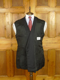 26/0543 immaculate vintage brioni black multi-stripe luxury wool d/b suit jacket blazer w/ embroidered linings 45 regular