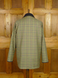 26/0544 near immaculate chrysalis green graph check tweed shooting jacket field coat w/ all weather membrane 44-45