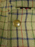 26/0544 near immaculate chrysalis green graph check tweed shooting jacket field coat w/ all weather membrane 44-45