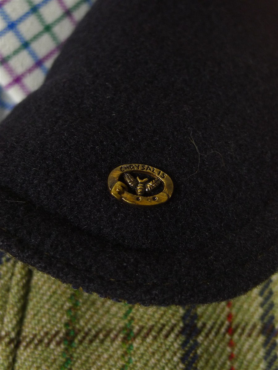 26/0544 near immaculate chrysalis green graph check tweed shooting jacket field coat w/ all weather membrane 44-45