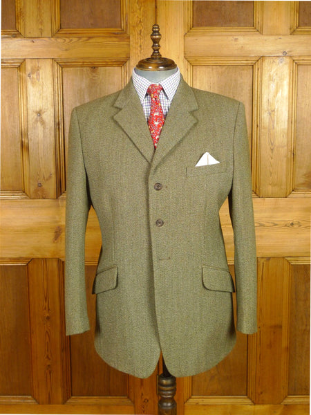 26/0547 immaculate green british keepers tweed jacket 43-44 regular