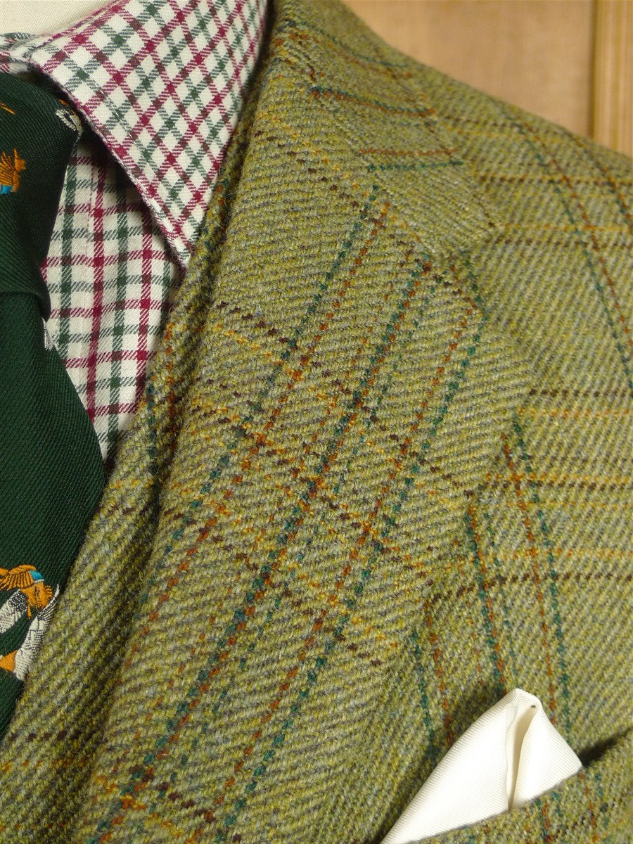26/0548 near immaculate john g hardy heavyweight cloth bespoke tailored 3-piece tweed suit 38 short to regular
