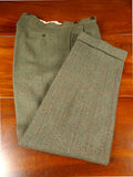 26/0550 immaculate 1983 vintage tom brown savile row bespoke brown / red wp check herringbone country trouser 36-40