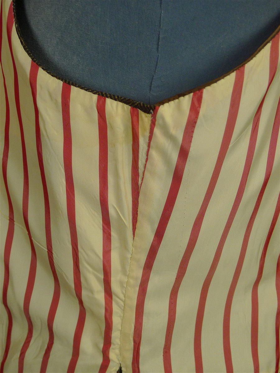26/0551 vintage tom brown savile row bespoke brown / red wp check tweed country waistcoat 42-43