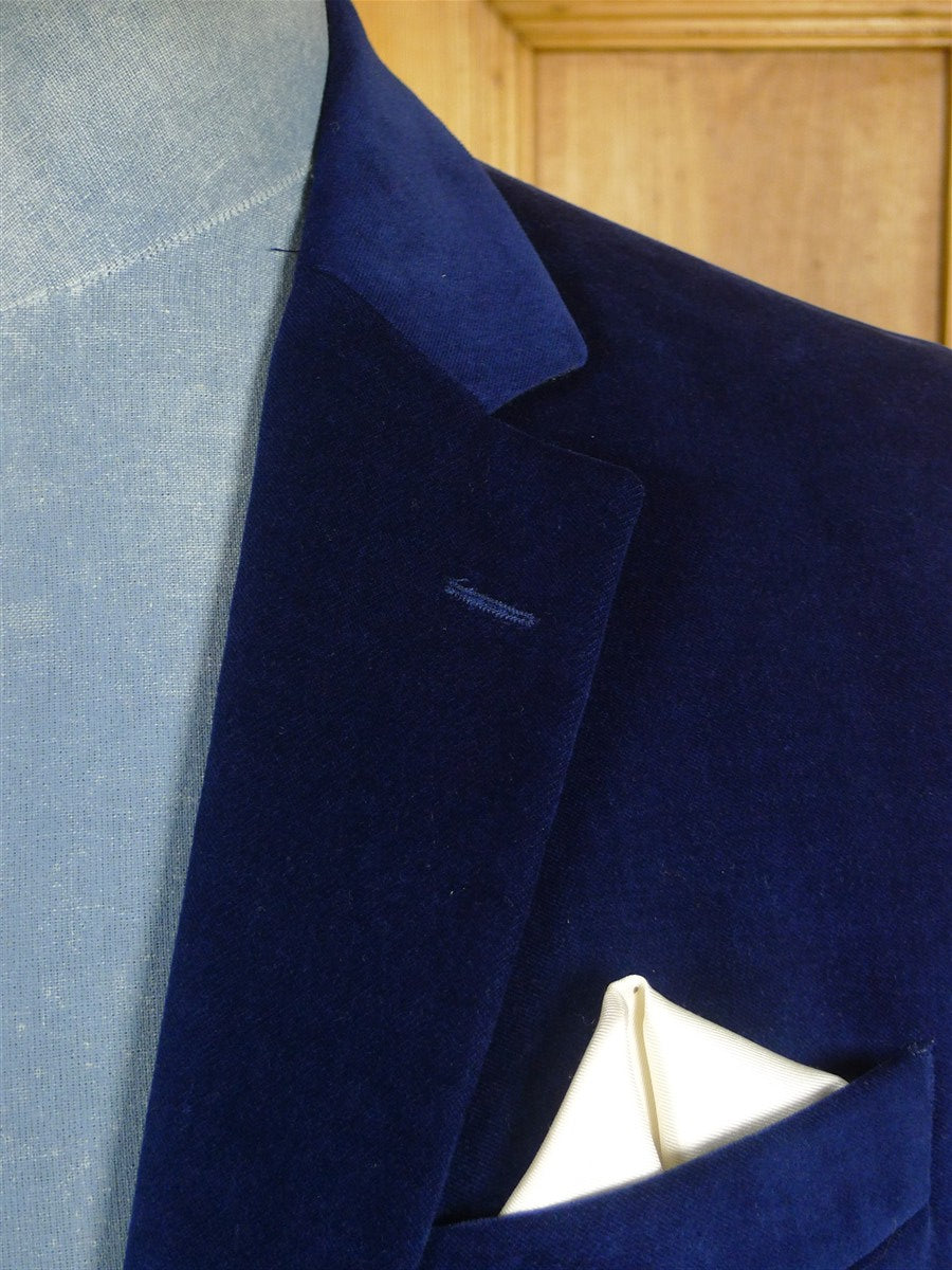 26/0561 new w/ tags hackett london blue shaved velvet dress jacket blazer 39-40 regular