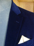 26/0561 new w/ tags hackett london blue shaved velvet dress jacket blazer 39-40 regular
