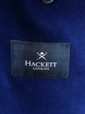 26/0561 new w/ tags hackett london blue shaved velvet dress jacket blazer 39-40 regular
