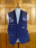 26/0561 new w/ tags hackett london blue shaved velvet dress jacket blazer 39-40 regular