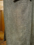 26/0398 genuine 1940s vintage heavyweight grey herringbone tweed full-length overcoat coat 41-42
