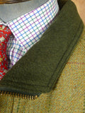 26/0564 immaculate p&j haggart of aberfeldy green wp check tweed shooting jacket field coat w/ all-weather membrane 50-52