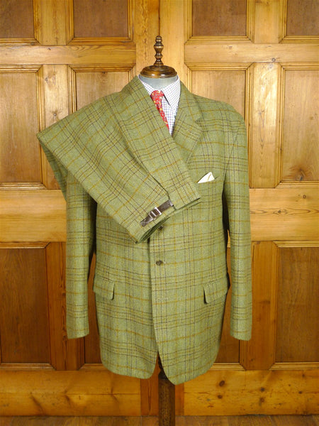 26/0565 extra heavyweight p&j haggart of aberfeldy green wp check tweed shooting suit 50 long