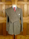 26/0581 vintage 1988 dege & sons savile row bespoke light brown donegal weave 3-piece tweed suit 38 long