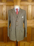 26/0581 vintage 1988 dege & sons savile row bespoke light brown donegal weave 3-piece tweed suit 38 long